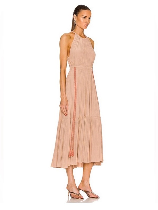 A.L.C. Dresses & Skirts - A.L.C. Pleated Halter Midi Dress in Peach